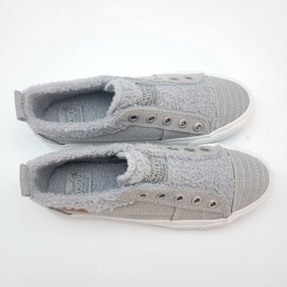 BUY ONE GET ONE FREE Blowfish Playdoe Slip-on  Sneakers Light Gray Faux Suede - Picture 6 of 7